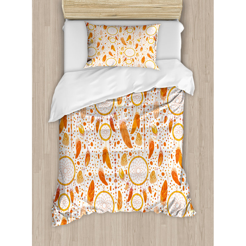 Rustic Polyester Floral Duvet Cover