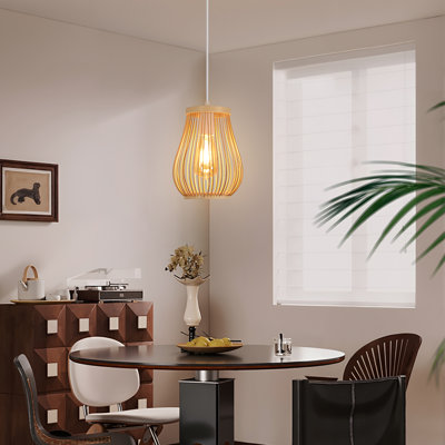 Natural Rattan Lantern Pendant Ceiling Light