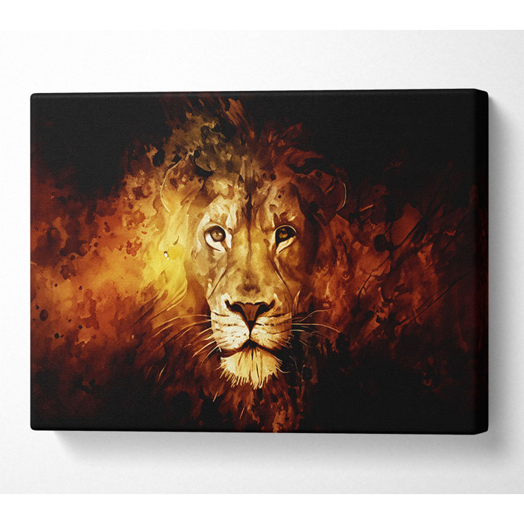 Lion Blaze - Wrapped Canvas Print
