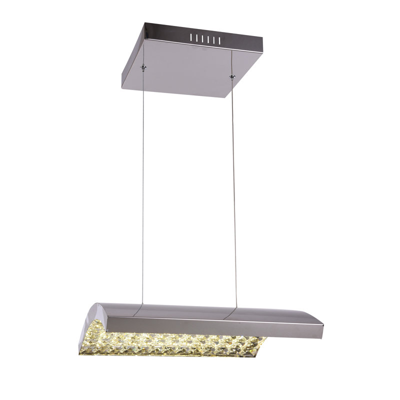 Luminaire suspendu transitionnel en cristal DEL