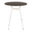Table ronde ronde en bambou brun classique pour les petits espaces, style industriel rétro