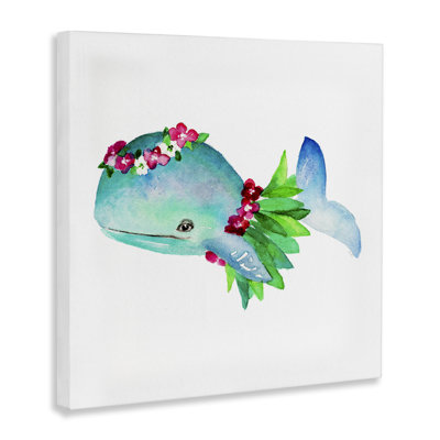 «Hula Skirt Whale», art mural sur toile par Lanie Loreth