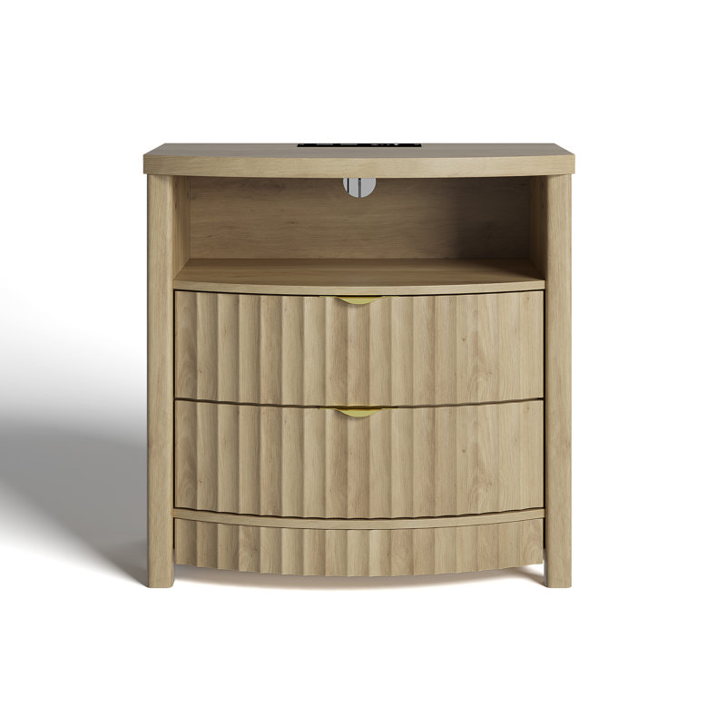 60cm W Bedside Table, Oak