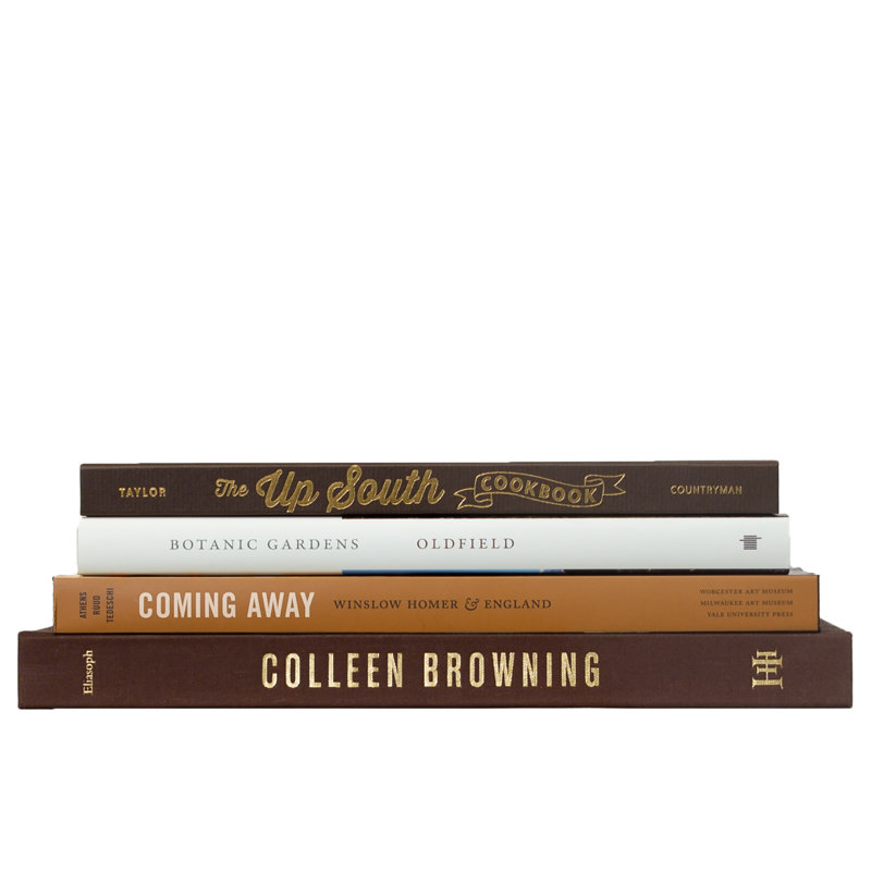 Livres décoratifs Ruken - Pile de table basse S'more - 4 livres bruns