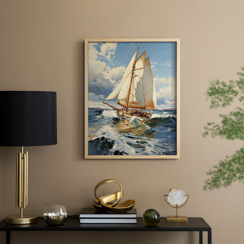 NAUTICAL Series CECLV, reproduction encadrée - bois massif, H 11 po x l 9 po