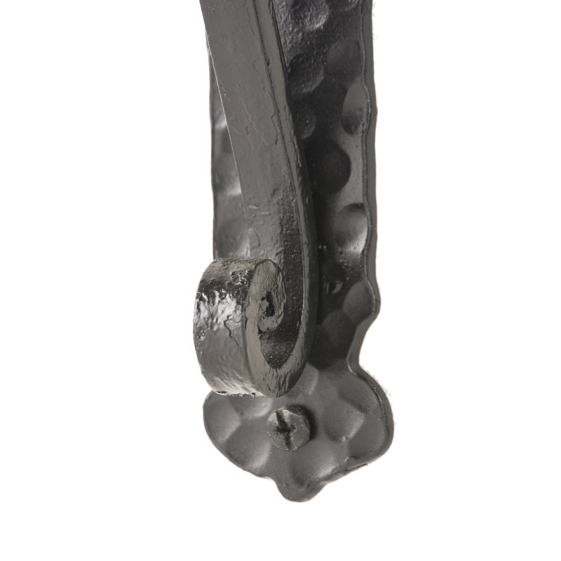 Poignée de porte en fer forgé à la main, Noir mat