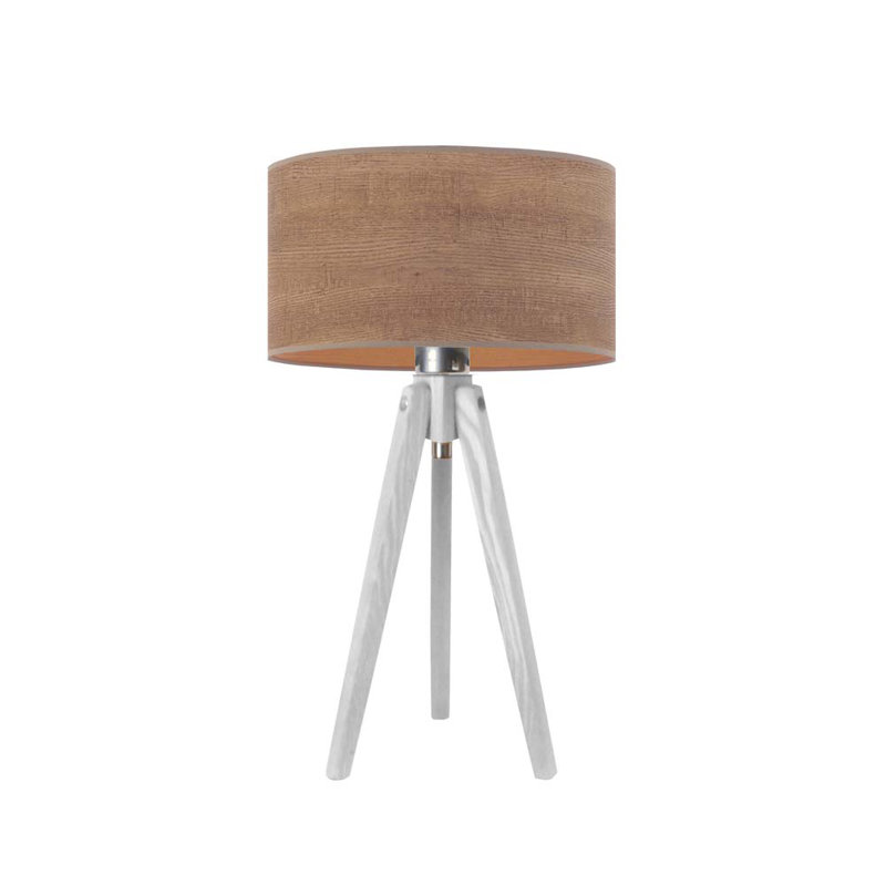 Turner Wood Tripod Lamp, Silver, Dark Oak