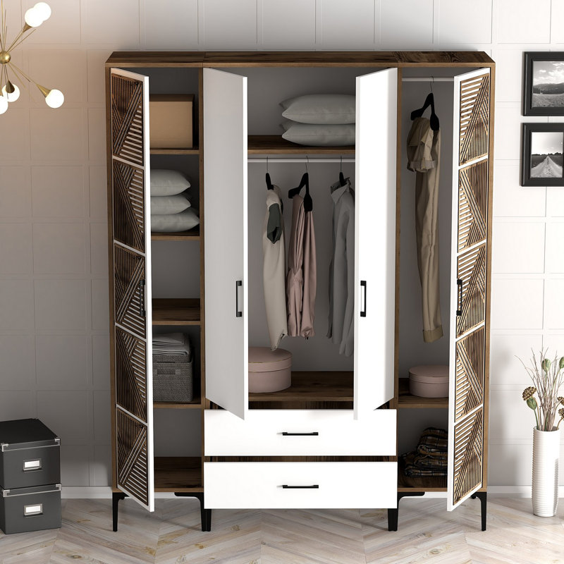 Wardrobe, Walnut White