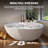 67" Solid Surface Freestanding Bathtub