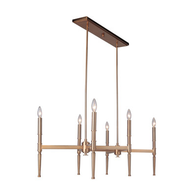 Lustree linéaire 6 lumières spoutnik modern Quinlan