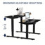 Bureau électrique à hauteur réglable de 55 po x 24 po pour bureau à hauteur réglable pour la maison et le bureau-1441181006