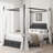 Artevious Upholstered Metal Canopy Storage Bed-234378577-234378578