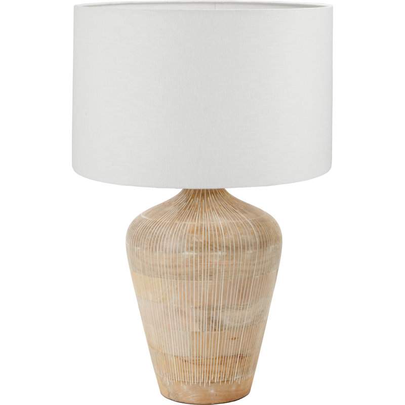 Table Lamp, White, Brown
