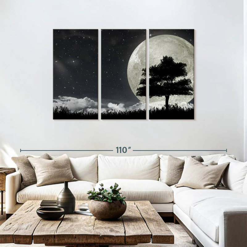Oberle Tree In Moonlight, 48" H x 74" W