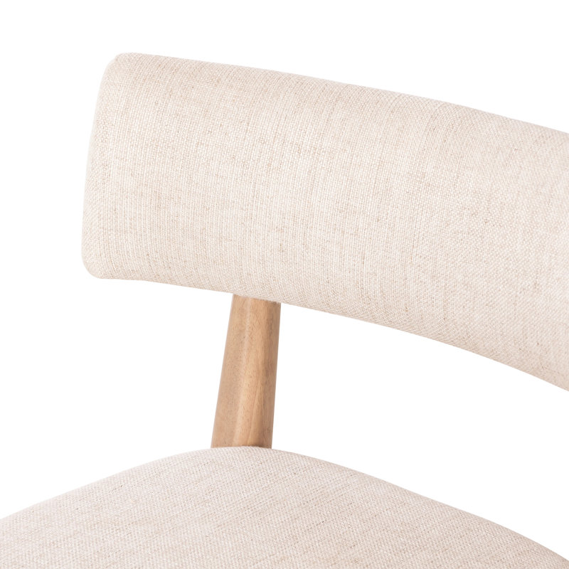 Cardell Fabric Side Chair in Alcala Nickel, Natural, Polyester Blend Beige