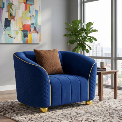 46'' Velvet Upholstered Sofa Chair