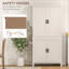 Armoire de cuisine 64 po, armoire de rangement autoportante avec 4 portes et 3 tablettes réglables pour la salle à manger-1719712382