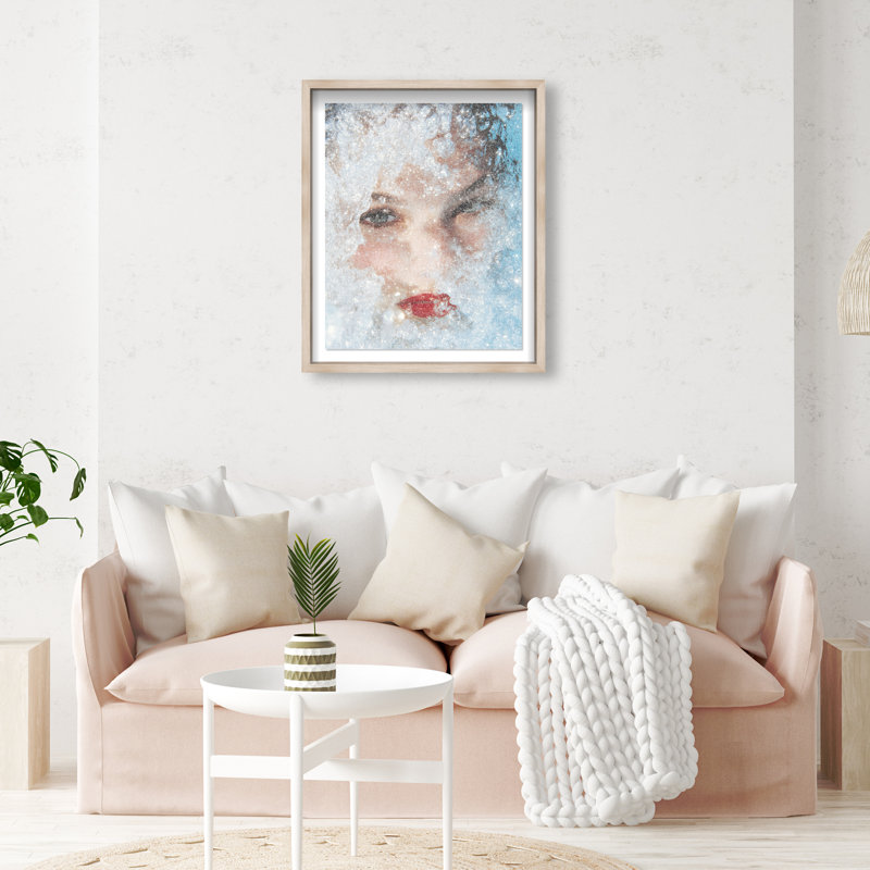 Crystal Splash Print by Oliver Gal, 25.5"H x 21.5"W, Natural Oak Shadowbox