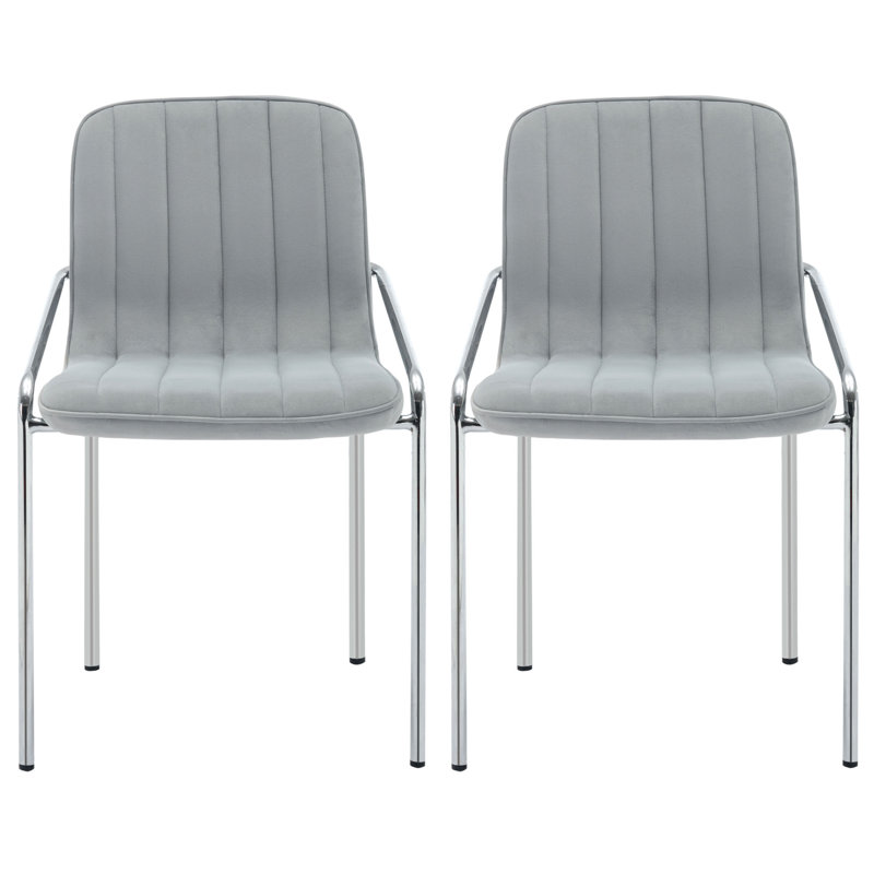 Chailee 48cm H Velvet Upholstered Metal Armchair