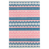 Zippie Stripe Berry Handwoven Cotton Rug