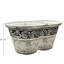 Ensemble de deux pots de fleurs avec relief classique-1157473355
