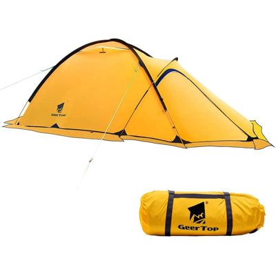Tente de camping pour 2 personnes - Installation facile, imperméable, double couche, tente portative toutes saisons pour le camping, l'alpinisme, la randonnée.