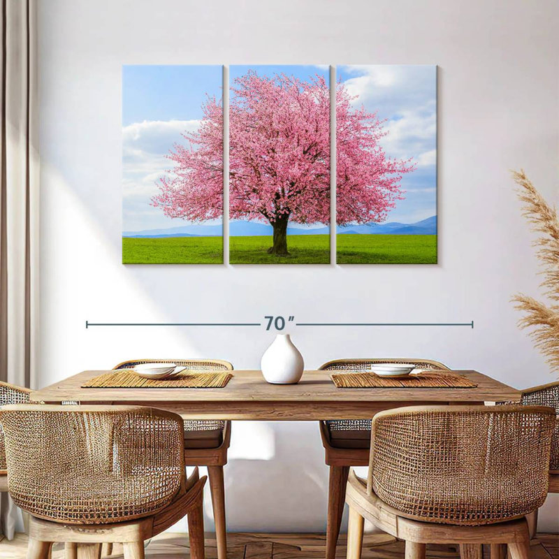 Harnek fleurissant arbre sakura, H 36 po x l 57 po