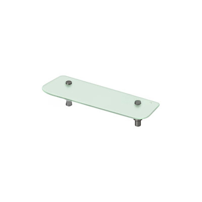 Deltana BBS1575-26 15-3/4" Length Sobe Series Frosted Glass Shampoo Shelf Chrome