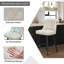 Tabouret de bar pivotant en lin gris clair