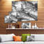 «Black and White View of Paris Eiffel Tower Cityscape», reproduction de photo sur toile tendue-18295527-33186825
