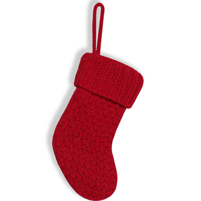 Christmas Decoration Solid Color Knitted Christmas Socks