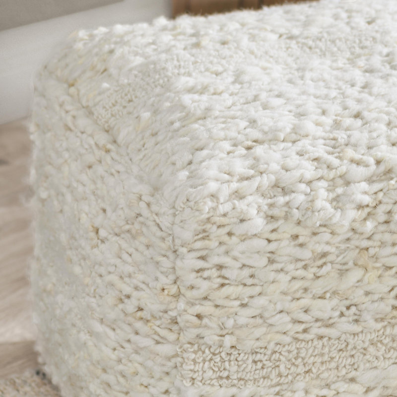 Pouf en mélange de laine Sinclair