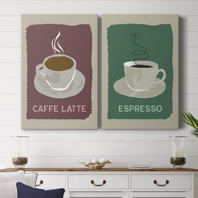 Modern Coffee III - Toile tendue avec châssis de qualité supérieure - Prêt à accrocher