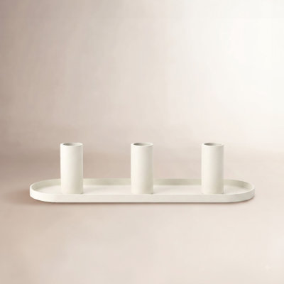 3-Piece Aluminum Candlestick Set