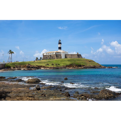 Farol Da Barra In Salvador by R.M. Nunes - Wrapped Canvas Print