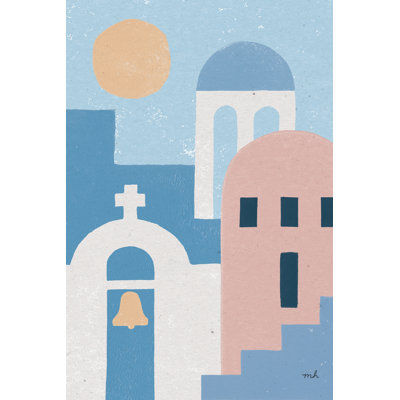 Santorini Summer II 1 Piece Wrapped Canvas Wall Art
