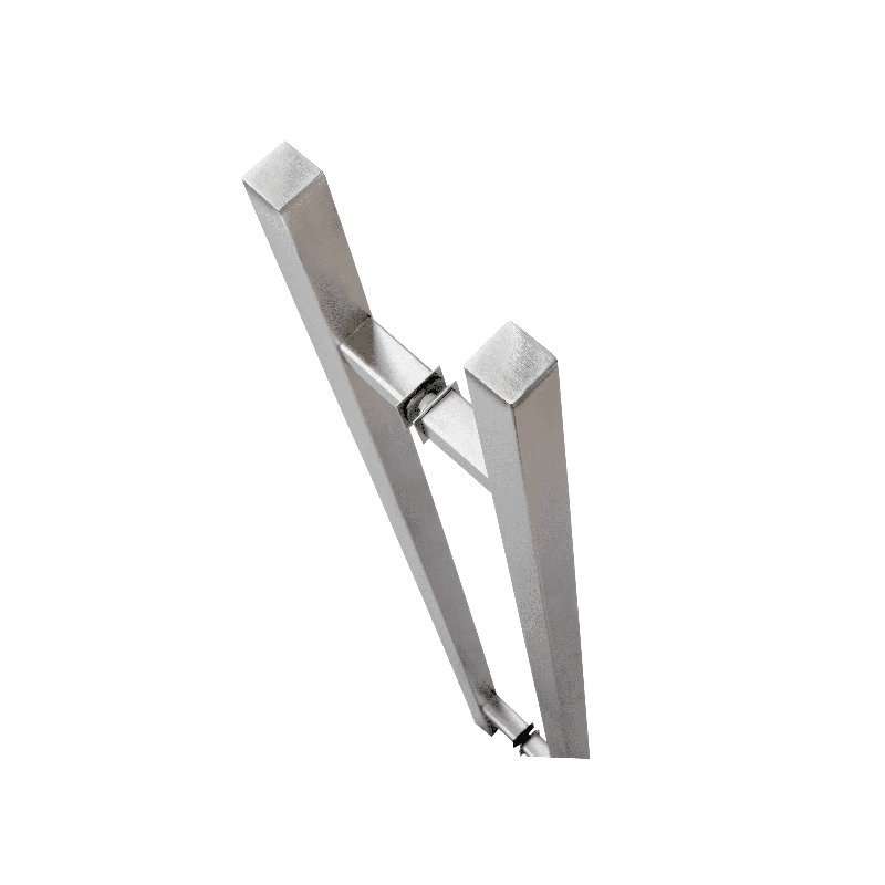 Poignée de porte longue, poignée d'entrée en forme de «H» carrée, acier inoxydable 304, H 72 po x l 4,72 po x P 4,72 po