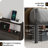 Hugo Modern Platform Bed Frame with 2-Tier Wood Storage Headboard LED Lights and Charging Station-232766573-248907154