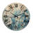 Blue Blossom on Winter Scenery II - Floral Oversized Wood Wall Clock-1482239727