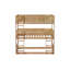 Lit superposé simple en bois d'hévéa simple avec échelles et conception amovible pour plus d'espace et de sécurité-1678630238