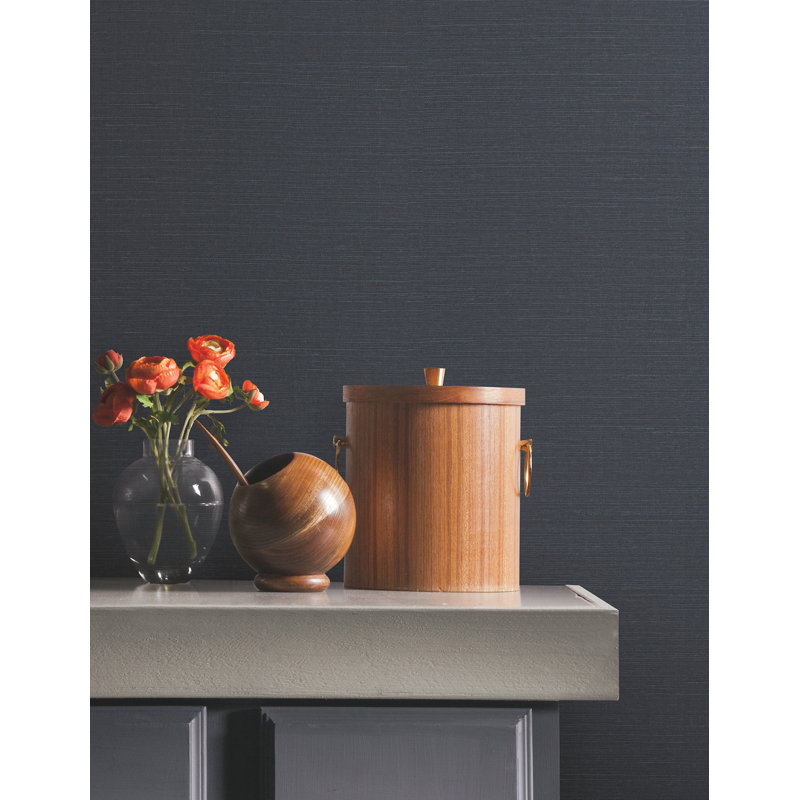 Papier peint en peluche et sisal Weatherhill, Bleu