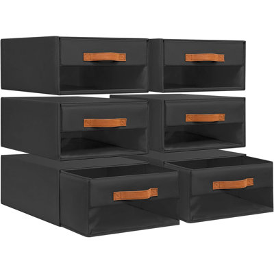 Foldable Fabric Storage Bins With Drawers - Stackable Closet Organizers With Clear Window, Dust-Resistant Design For Clothes, Toys, And Household Items