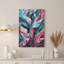 «Pink and Teal Wavy Leaves», art abstrait sur toile-228532427
