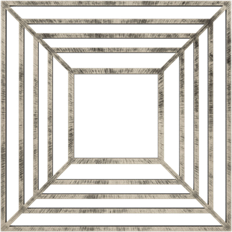 Médaillon de plafond percé en PVC de qualité architecturale Raven, H 40 po x l 40 po x P 1 po, Argenté antique chaleureux