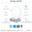 Luminaire encastré ultra-mince à DEL de 6 po avec boîte en J de Luxrite, 15 W, 5 couleurs sélectionnables de 2700 K à 5000 K, 1400 lumens, à intensité variable, emballage humide, lot de 4