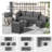 Graydin 6 - Person Patio Conversation Set with Cushions-1013558484