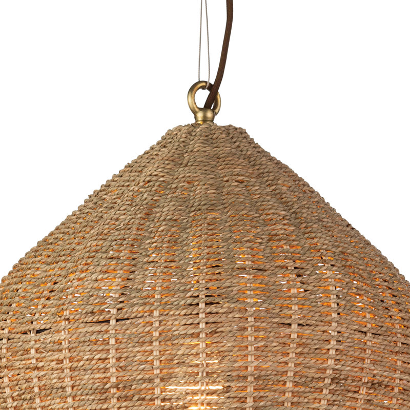 Georgian Pendant, Brown Genuine Leather