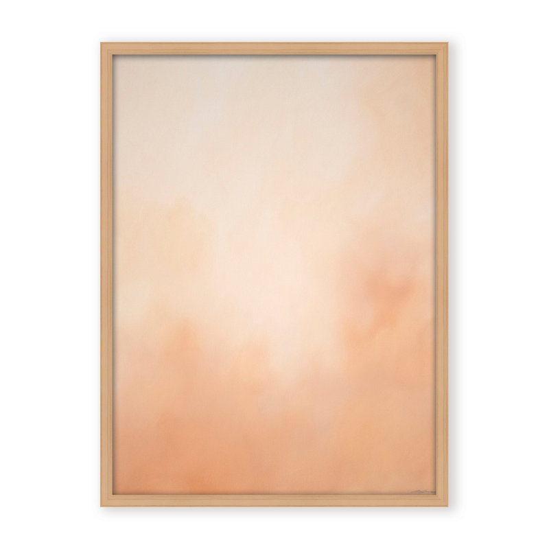 Abstract Underwater Clouds XIX by  - Floater Frame Print on Canvas, 40" H x 30" W x 1.125" D, Beige, Framed Print