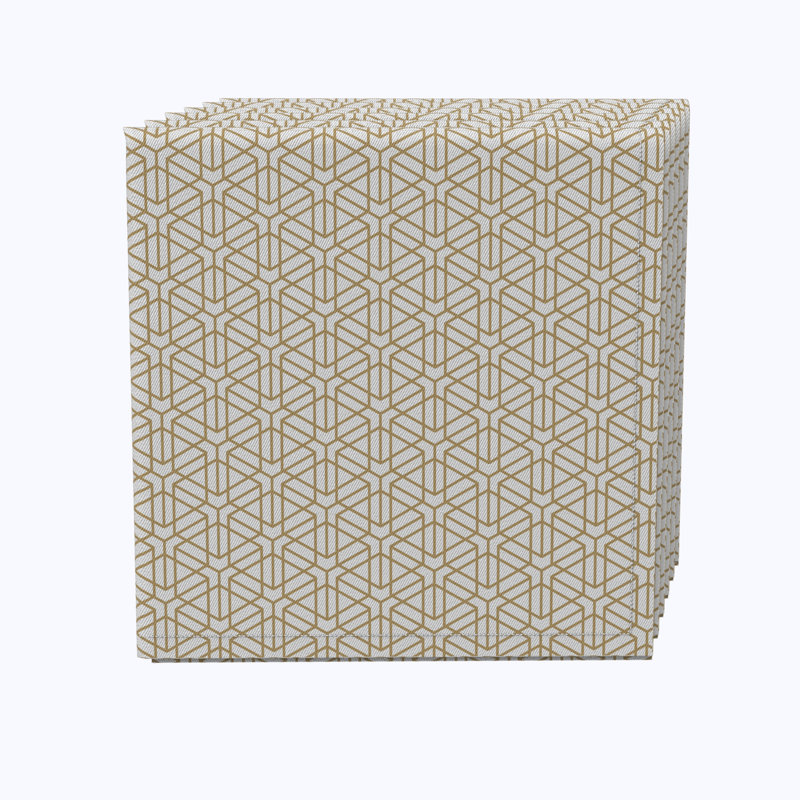 Cotton Twill Geometric Square Napkin