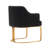 Raya Modern Vegan Leather Upholstered Elm Wood Dining Side Chair in Black-91028780